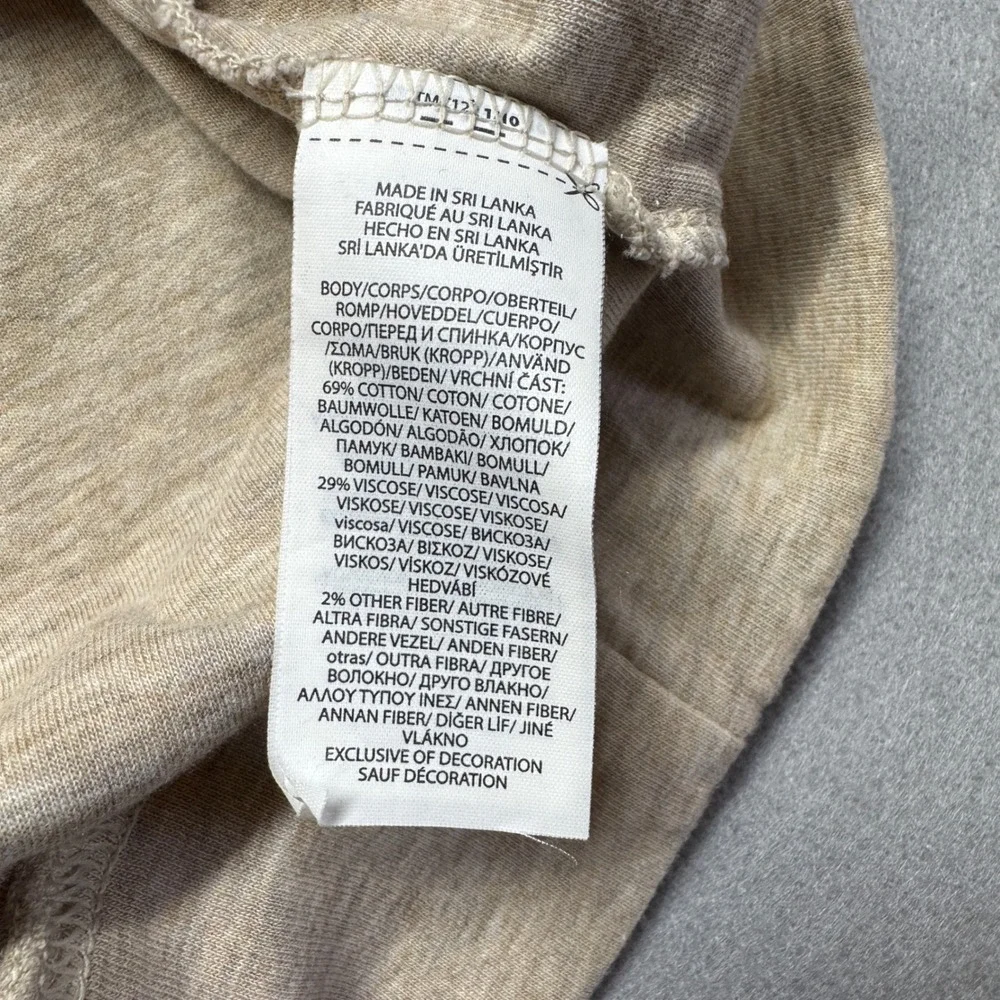 Polo Ralph Lauren Mens Large Oatmeal Heather Shawl Collar Pullover